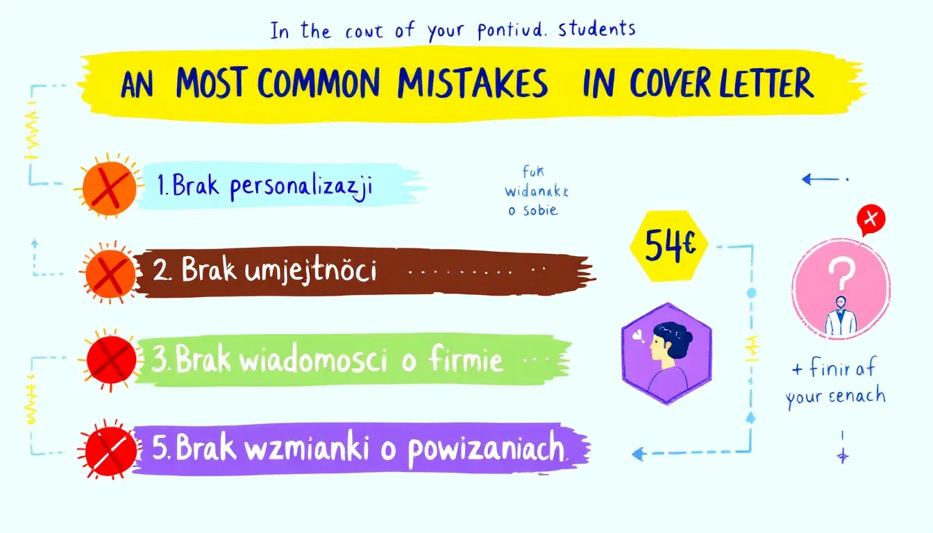 Lista najczęstszych błędów w listach motywacyjnych.