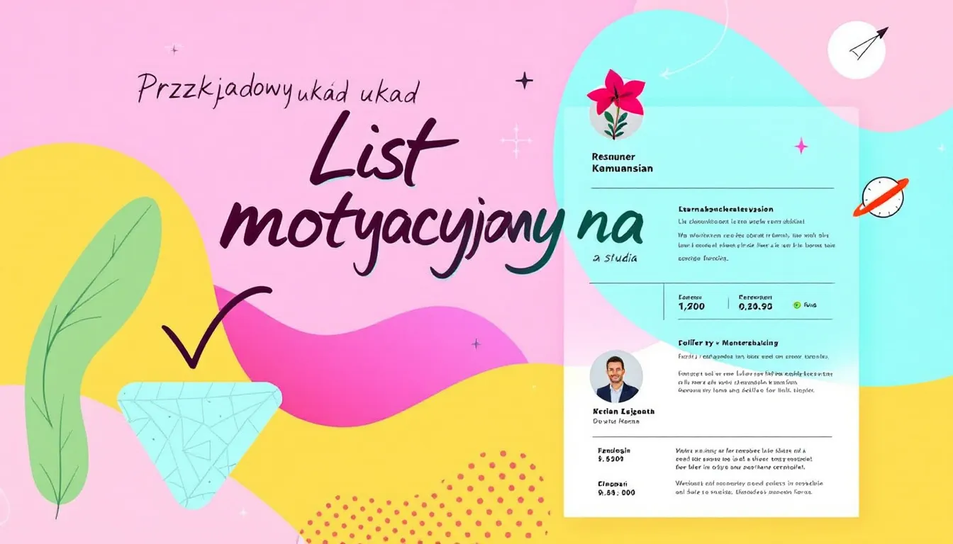 Przykładowy układ listu motywacyjnego na studia.